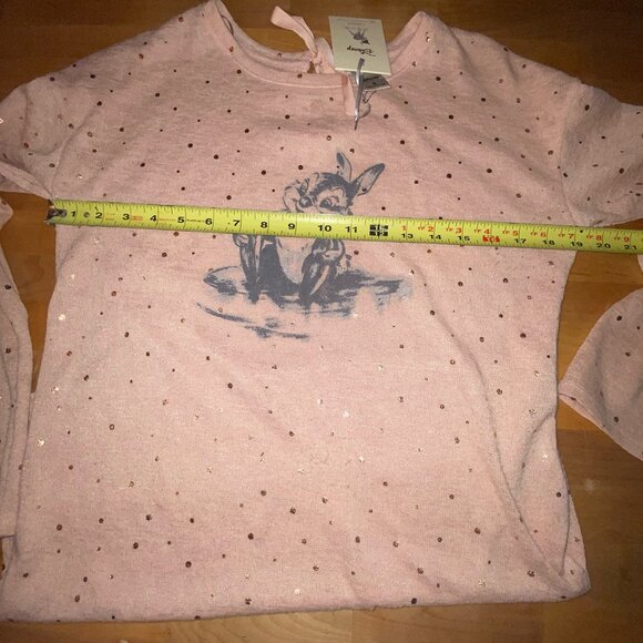 LC Lauren Conrad Disney Bambi Collection Thumper Bunny Tunic Sweater Top NWT S - Picture 8 of 11